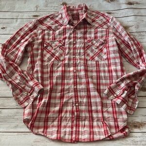 Lucky Brand Men's Red Plaid Shirt